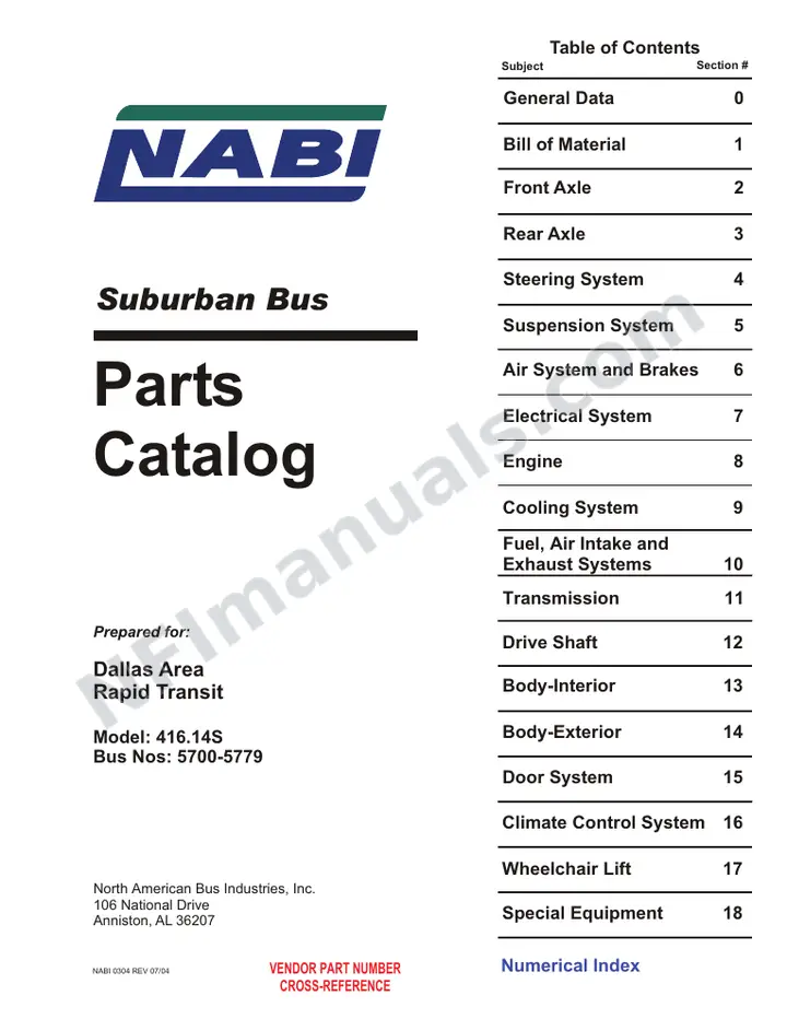 SR9081 (102000) Parts Manual, Dallas first-page preview