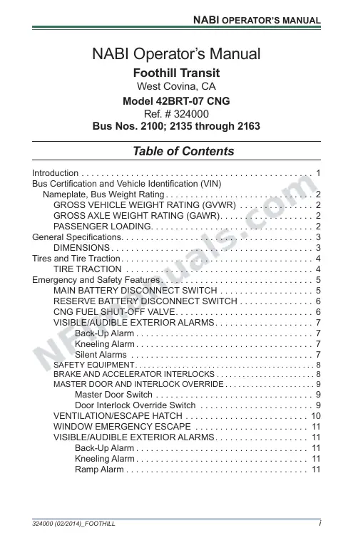SR9273 (324000) Operator’s Manual, Foothill first-page preview