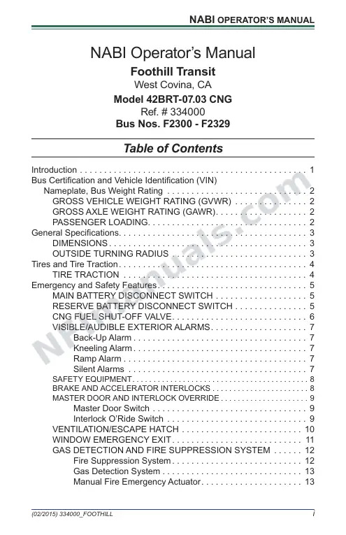SR9286 (334000) Operator’s Manual, Foothill first-page preview