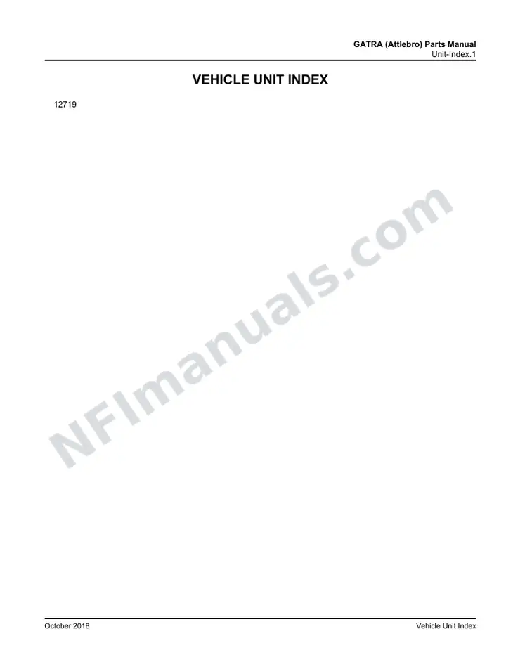 D4500 GATRA (Attlebro) Parts Manual 03 15 9752, Effective with VIN Unit 12719 first-page preview