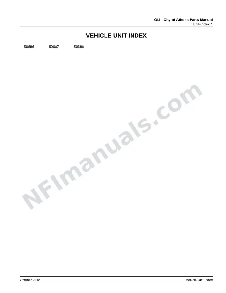 D4505 GLI City of Athens Parts Manual Supplement 03 15 7907, Effective with VIN Units 59686 59688 first-page preview