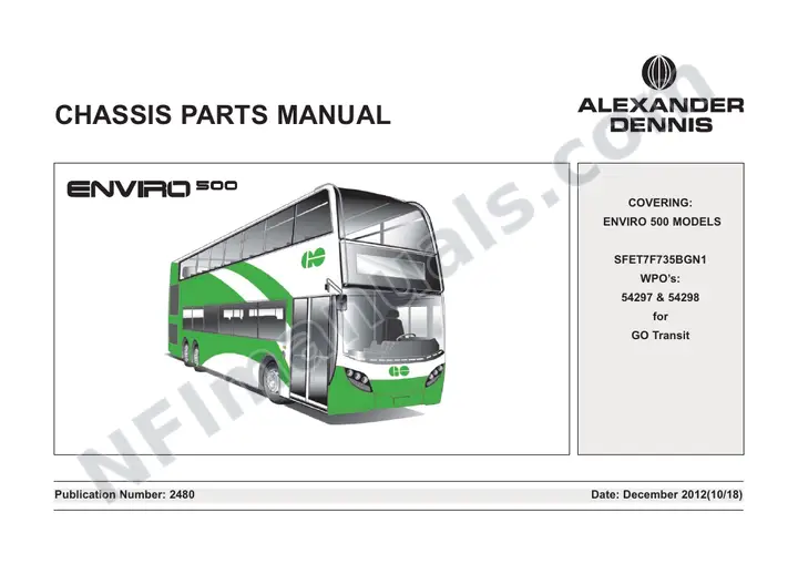 GO Transit, 2480 Chassis Parts Manual first-page preview