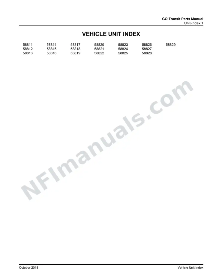 D4500 GO Transit Parts Manual 03 15 7104, Effective with VIN Units 58811 58829 first-page preview