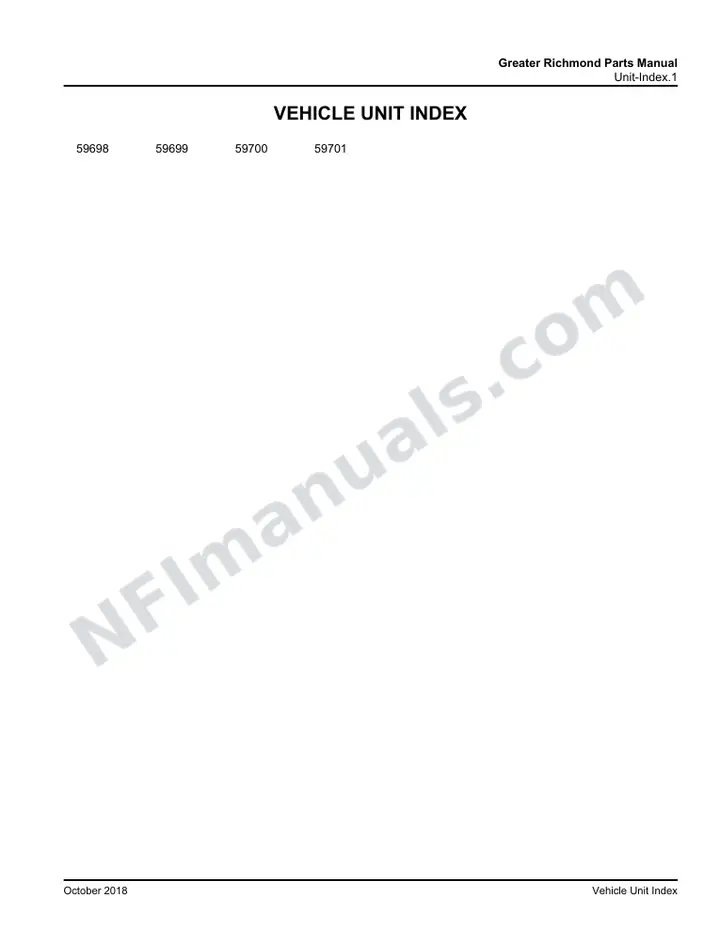 D4500 GRTC Richmond Parts Manual 03 15 9103, Effective with VIN Units 59698 59701 first-page preview