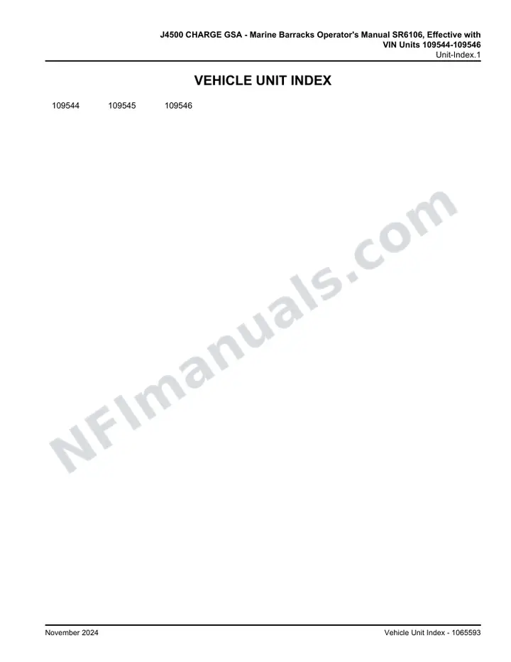 MCI J4500 Manual Package - GSA - Marine Barracks included manual preview