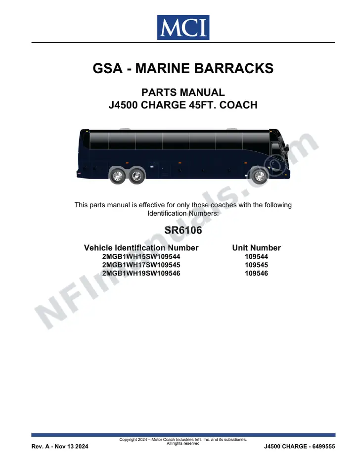 SR6106 Parts Manual, GSA - Marine Barracks first-page preview
