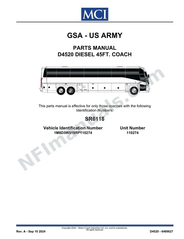 MCI D4520 Manual Package - GSA - US Army included manual preview