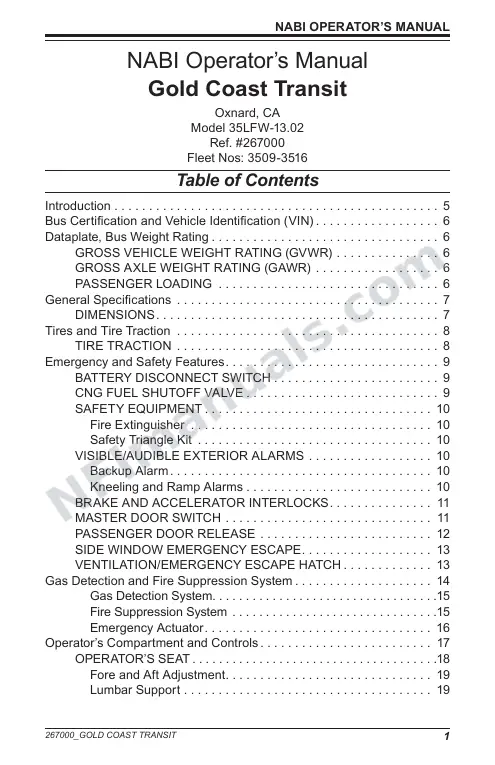 SR9216 (267000) Operator’s Manual, Gold Coast first-page preview