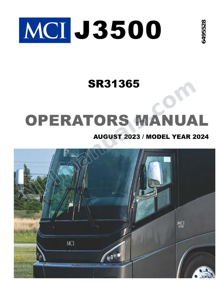 MCI J3500 Manual Package - Hawkeye Stages included manual preview