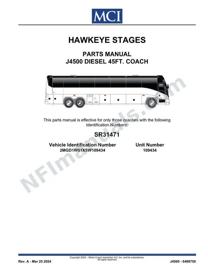 SR31471 Parts Manual, Hawkeye Stages first-page preview