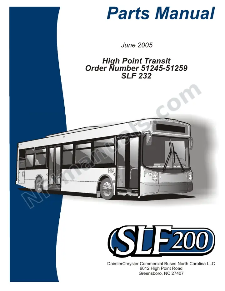 High Point Transit SLF232 Manual Cover.cdr first-page preview