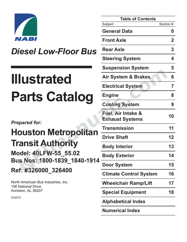 SR9276_SR9277 (326000_326200) Parts Manual, Houston first-page preview