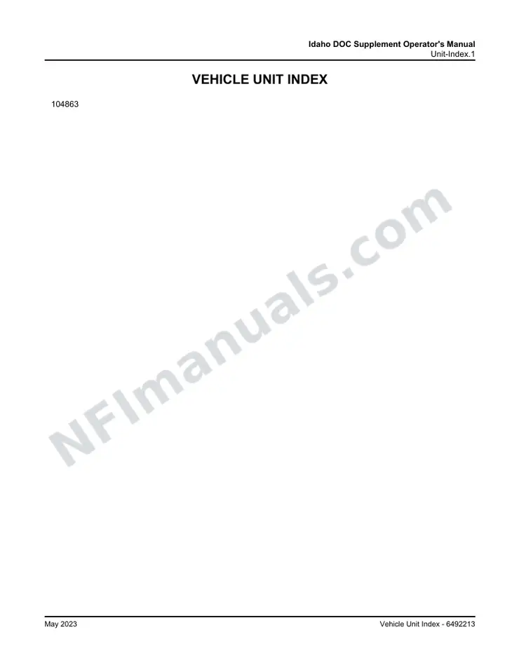 D40ISTV Idaho DOC Supplement Operator's Manual, 2022 for Unit 104863 first-page preview