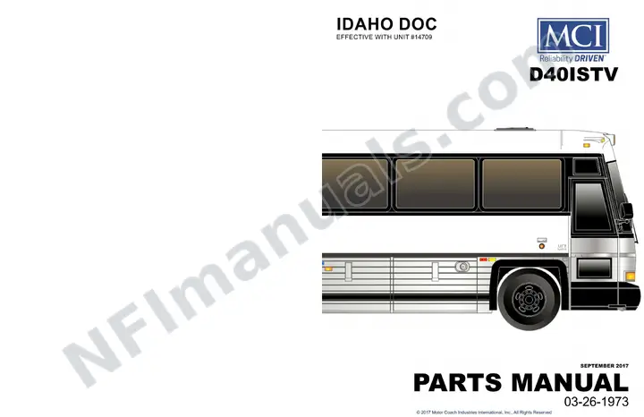 D40ISTV Idaho DOC Parts Manual 03 26 1973, Effective with VIN Unit 14709 first-page preview