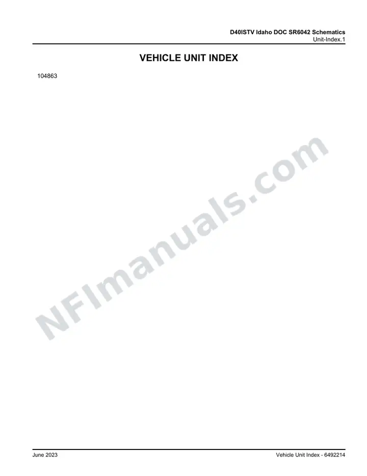 D40ISTV Idaho DOC SR6042 Schematics, 2022 for Unit 104863 first-page preview