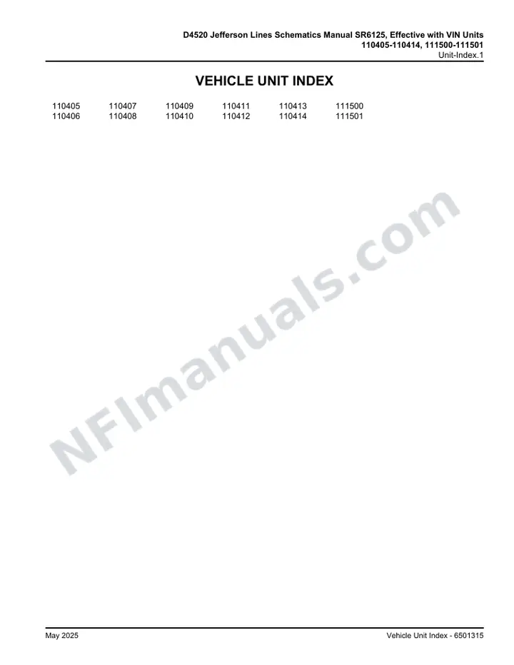 D4520 Jefferson Lines Schematics Manual SR6125 first-page preview