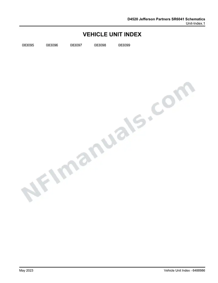 D4520 Jefferson Partners SR6041 Schematics, 2022 for Units 083092-083099 first-page preview