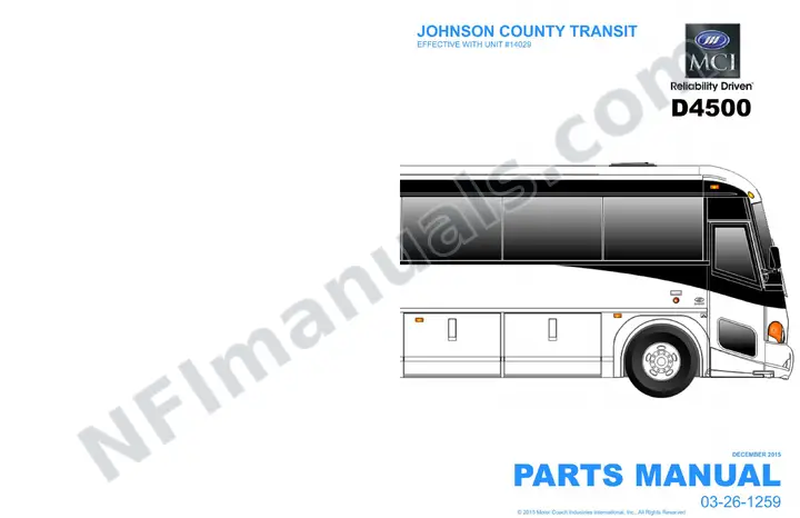 D4500 Johnson County Parts Manual 03 26 1259, Effective with VIN Unit 14029 first-page preview