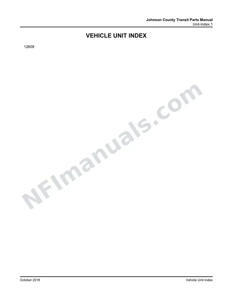 D4500 Johnson County Transit Parts Manual 03 15 9609, Effective with VIN Unit 12609 first-page preview