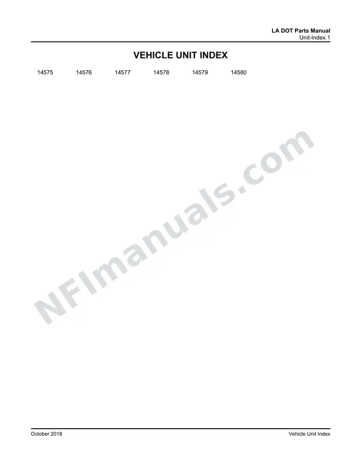 D4500 LA DOT CNG Parts Manual 03 26 1801, Effective with VIN Units 14575 14580 first-page preview