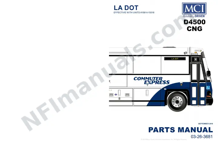 D4500 CNG SANTA CLARITA (2) D4500 CNG Parts Manual, 2019 for Units 15614-15618 first-page preview