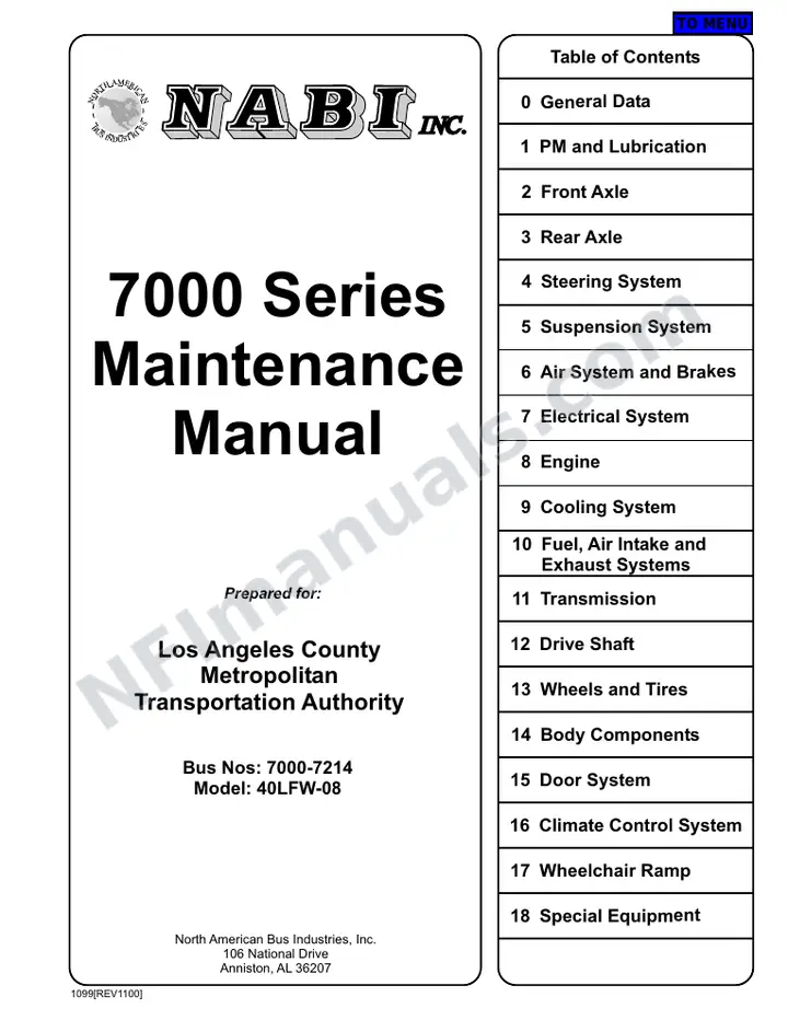 SR9030 (40000) Service Manual, LACMTA Los Angeles first-page preview