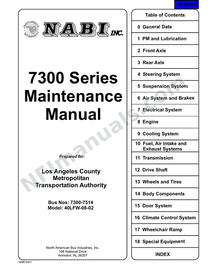 SR9042 (54000) Service Manual, LACMTA Los Angeles first-page preview
