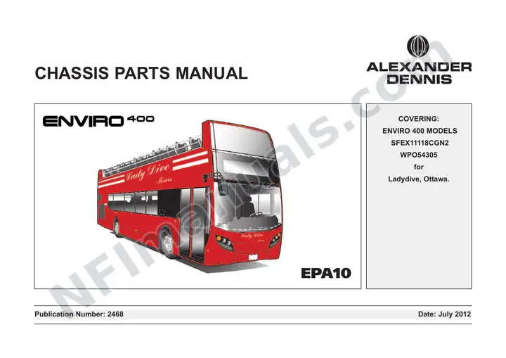 Lady Dive, 2468 Chassis Parts Manual first-page preview