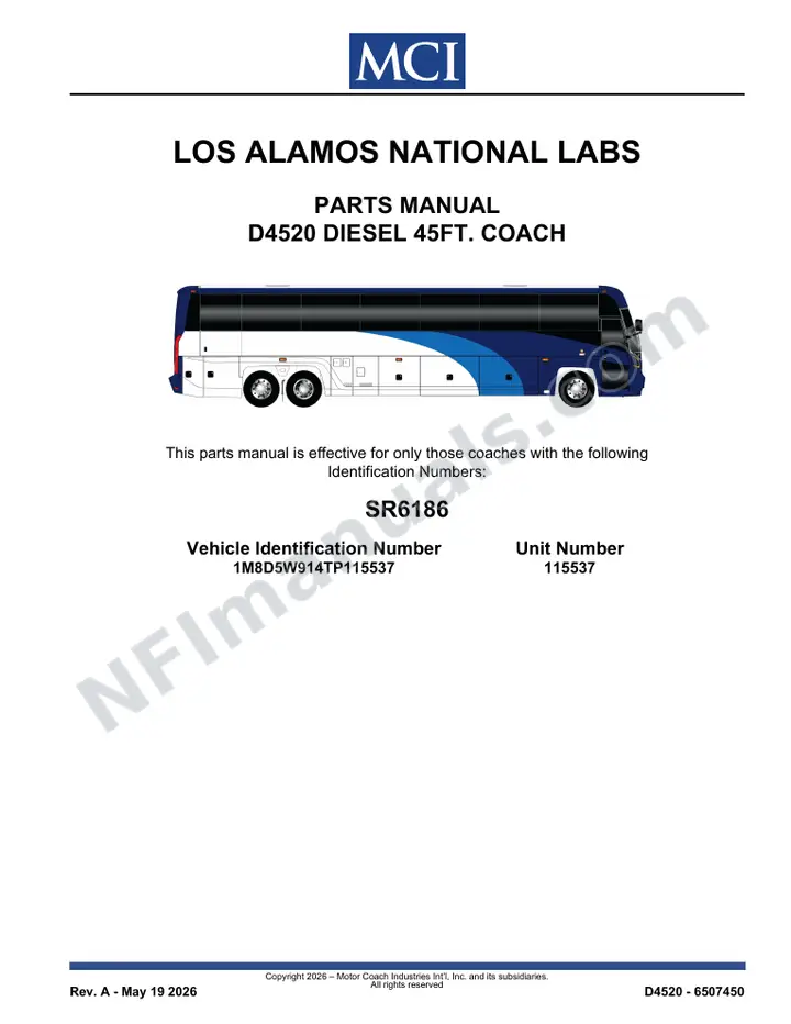 MCI D4520 Manual Package - Los Alamos National Labs included manual preview
