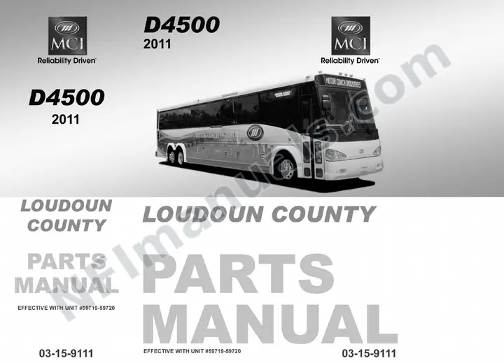 MCI D4500 Manual Package - Loudoun County included manual preview