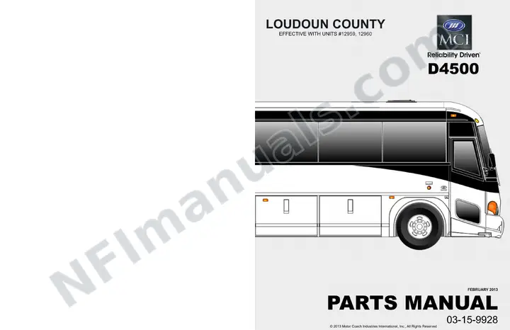 D4500 Loudoun County Parts Manual 03 15 9928, Effective with VIN Units 12959 12960 first-page preview