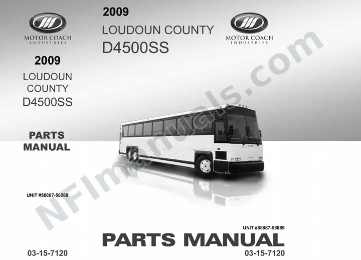 D4500SS Loudoun County Parts Manual 03 15 7120, Effective with VIN Units 58887 58889 first-page preview