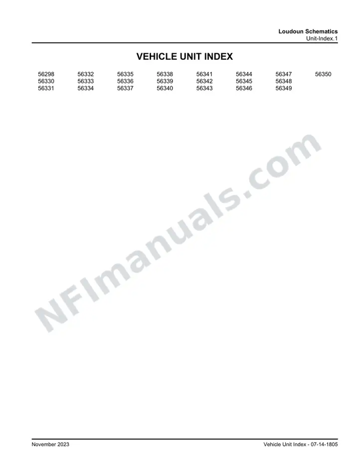 D4500 Loudoun Schematics, 2004 for Units 56298, 56330-56350 first-page preview