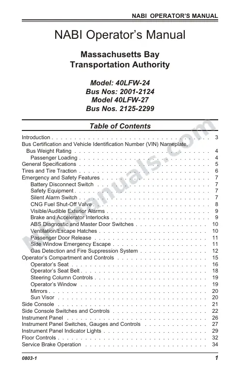 SR9064/SR9072 (81000/90000) Operator’s Manual, Boston MBTA first-page preview