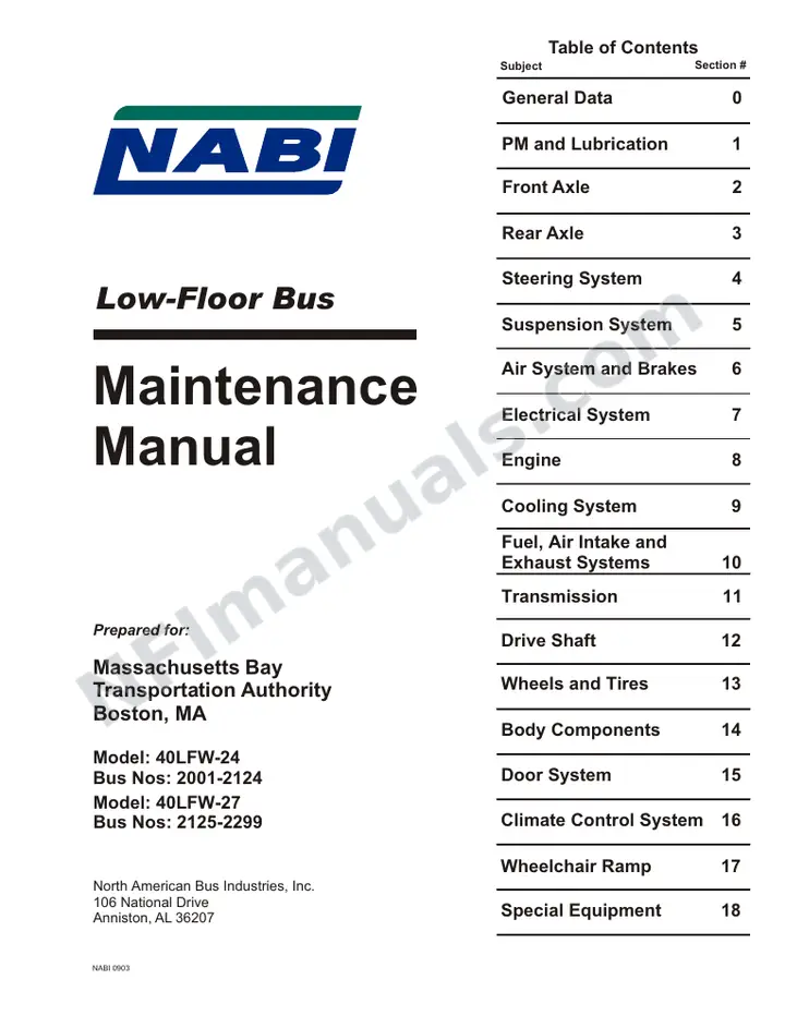 SR9064 (81000) Service Manual, MBTA Boston first-page preview