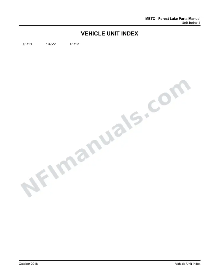 D4500 METC Forest Lake Parts Manual 03 26 0630, Effective with VIN Units 13721 13723 first-page preview