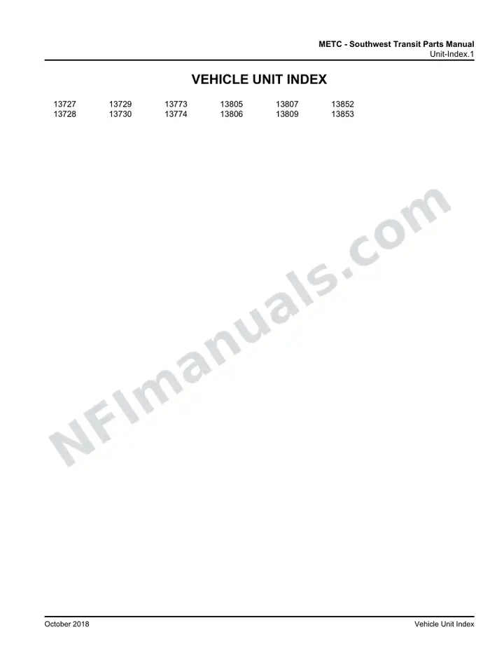 D4500 METC Southwest Transit Parts Manual 03 26 0704, Effective with VIN Units 13727 13853 first-page preview