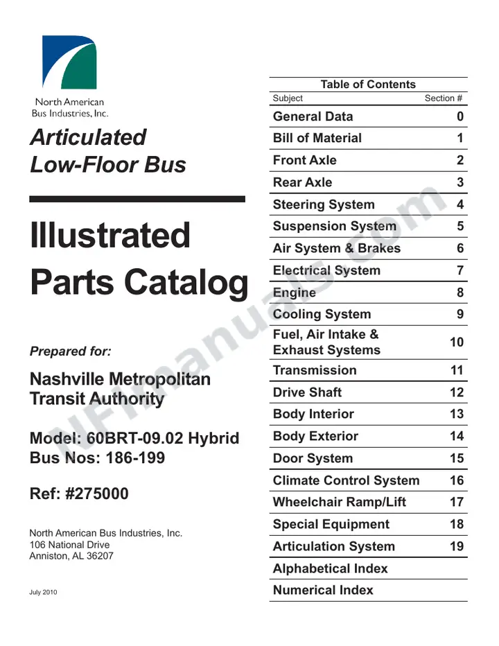 SR9223 (275000) Parts Manual, Nashville first-page preview