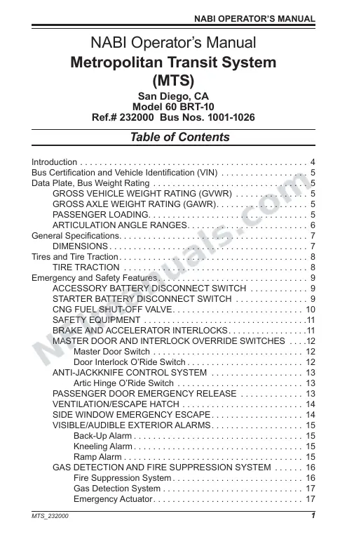 SR9186 (232000) Operator’s Manual, MTS San Diego first-page preview