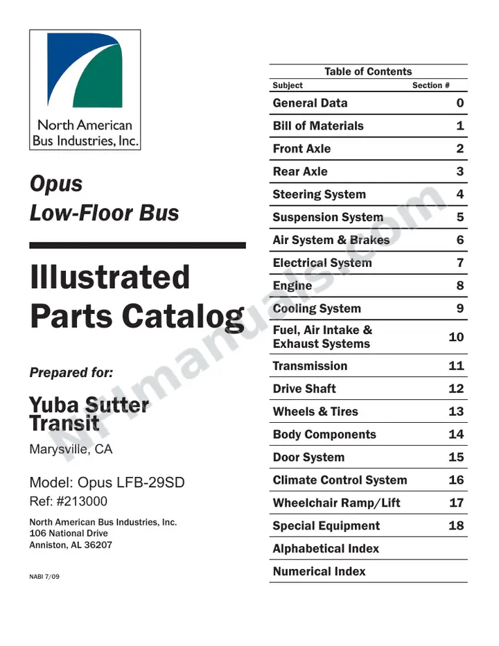 SR9168 (213000) Parts Manual, Marysville-Yuba Sutter first-page preview