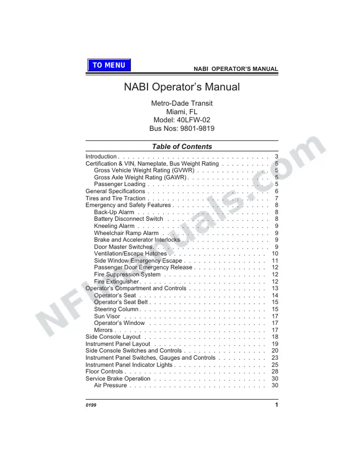 SR9019 (28000) Operator’s Manual, Miami-Dade first-page preview
