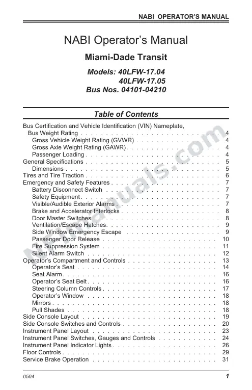 SR9083/SR9084 (104000/105000) Operator’s Manual, Miami-Dade first-page preview