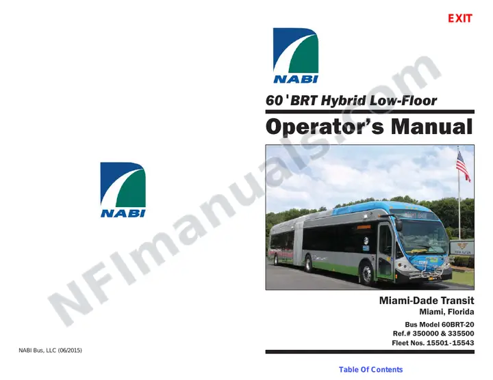 SR9287/SR9288 (335000/335500) Operator’s Manual, Miami-Dade first-page preview