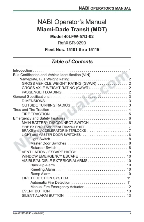 SR9290 Operator's Manual, Miami-Dade first-page preview