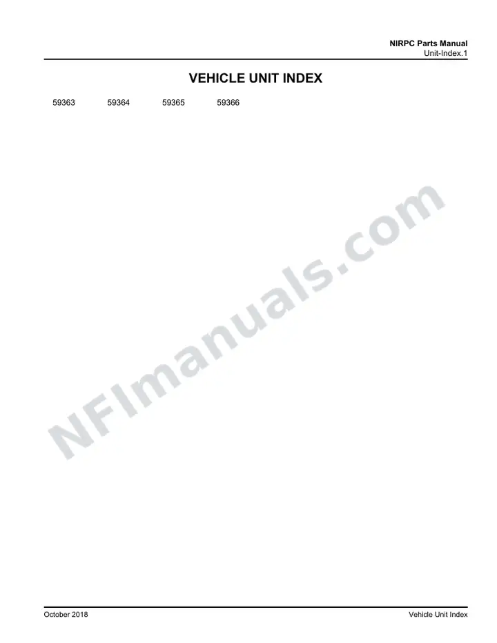 D4500 NIRPC Parts Manual 03 15 7661, Effective with VIN Units 59363 59366 first-page preview