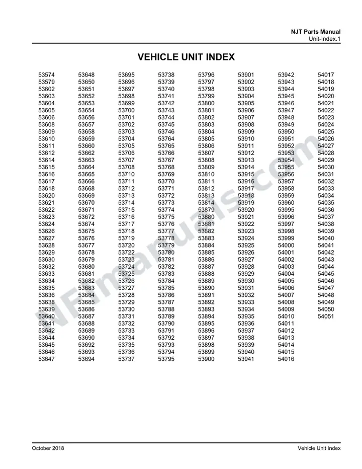D4000 NJT Parts Manual 3L 15 3186D, Effective with VIN Units 53574 54051 first-page preview