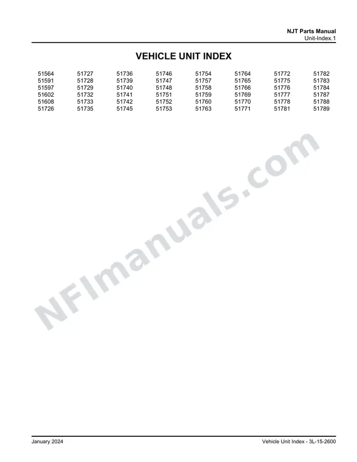 D4000 NJT Parts Manual Supplement 3L 15 2600, Effective with VIN Units 51564 51789 first-page preview