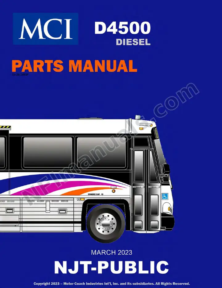 D4500 NJT - Public Parts Manual, 2022 for Units 14768-16560 first-page preview