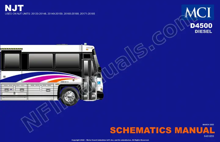 D4500 New Jersey Transit 6491659 Schematics, 2022 for Units 015895-015914, 015916-015935, 015937-015945, 015950-015964 first-page preview