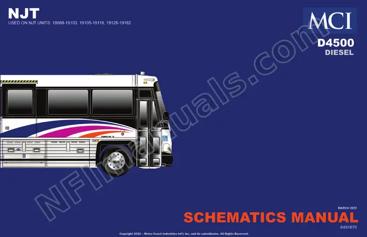 D4500 New Jersey Transit 6491670 Schematics, 2022 for Units 15288-15424 first-page preview